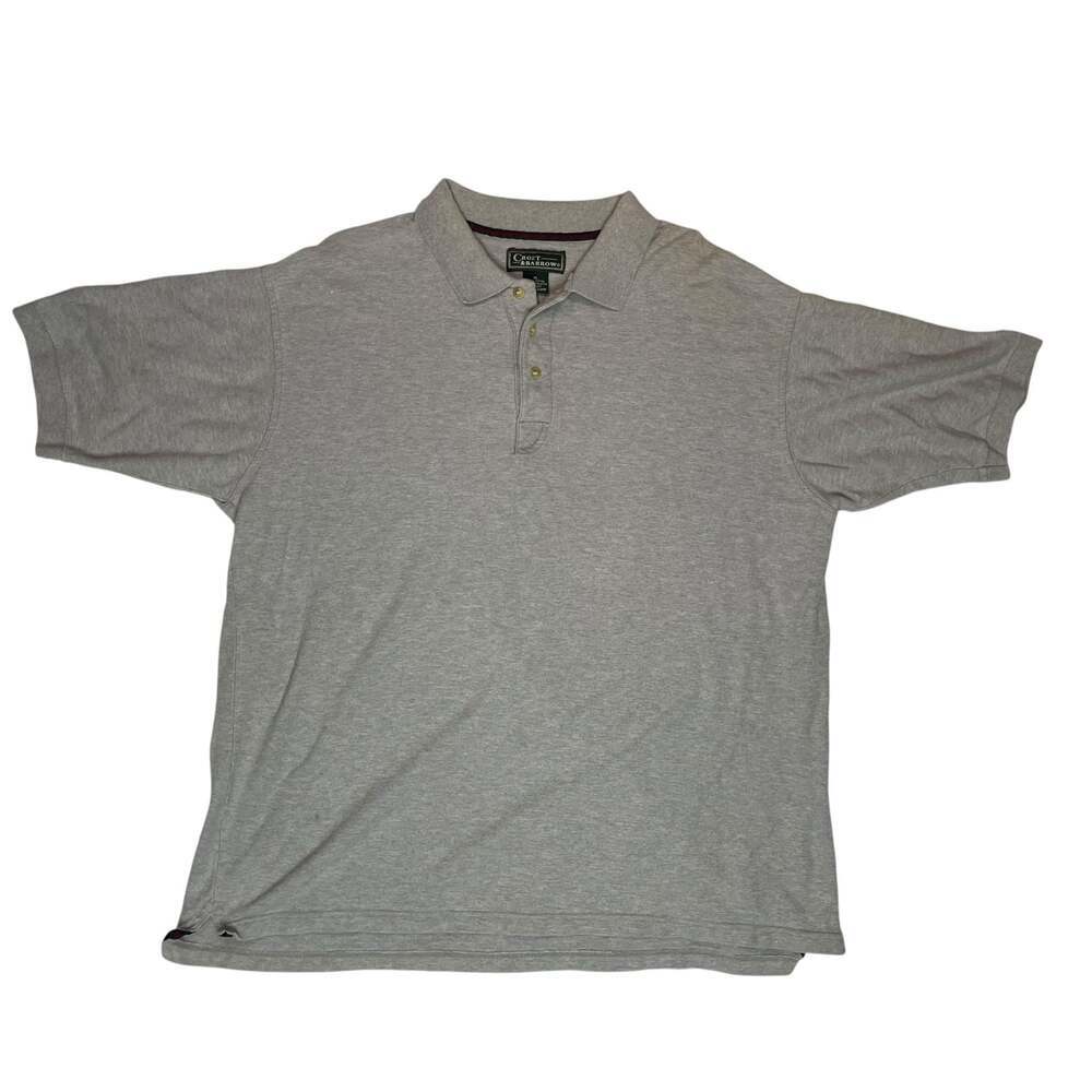 Croft & Barrow Polo Shirt Gray XL Short Sleeve Cotton